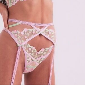Victoria's Secret Pink & Green Garter